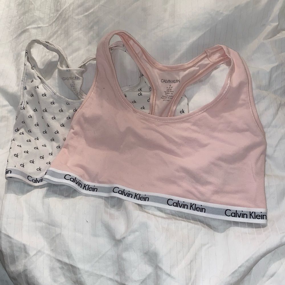 Two Calvin Klein bras